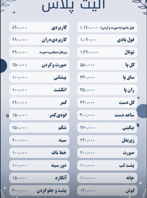لیست قیمت لیزر در اردبیل با دستگاه سایناشور الیت پلاس